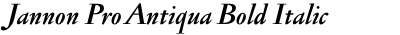 Jannon Pro Antiqua Bold Italic